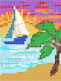 Island Sunset Diamond Painting Card File – Image 3