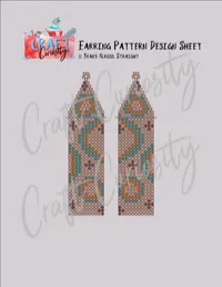 Seed Bead Earring Digital Design Tool - 11 Across with Straight Fringe – Image 1