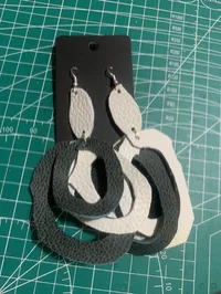 Leather Earrings: Style O – Image 4