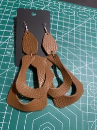 Leather Earrings: Style P – Image 2