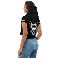 Women's Big Skull Crop Tee – Image 3