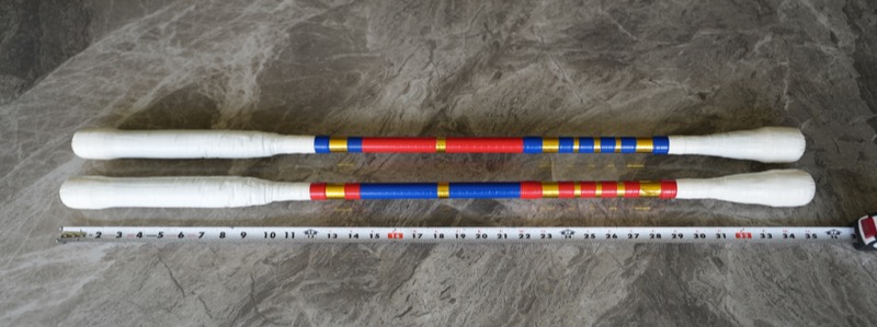 Refurbished Doubles Practice Fire Knives — One Pair – Image 4