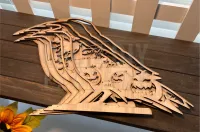 Layered Standing Raven/Crow Halloween Scene – Laser Cut DIY Kit – Image 2
