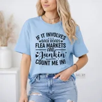 Back Roads Junkin - Count Me In - Gildan Softstyle Tee Shirt – Xtra Large Carolina Blue