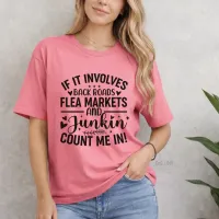 Back Roads Junkin - Count Me In - Gildan Softstyle Tee Shirt – Small Coral Silk