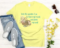 Into The Garden I Go To Lose My Mind and Find My Soul - Gildan Softstyle Tee Shirt – Small Cornsilk