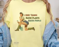 I Bury Things Maybe Plants Maybe People Retro - Gildan Softstyle Tee Shirt – Xtra Large Cornsilk