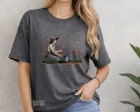 I Bury Things Maybe Plants Maybe People Girl in Garden - Gildan Softstyle Tee Shirt – Small Dark Heather