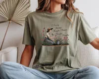 I Bury Things Maybe Plants Maybe People Girl in Garden - Gildan Softstyle Tee Shirt – Xtra Large Sage