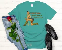 I Bury Things Maybe Plants Maybe People Retro - Gildan Softstyle Tee Shirt – Medium Jade Dome