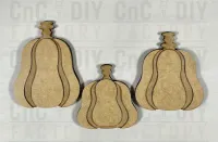 Spindle Layered Pumpkins Laser Cut DIY Kit – Set of 3 – Image 2