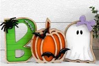 Layered BOO Shelf Sitter Laser Cut DIY Kit – Image 3