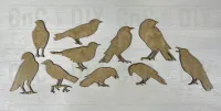 Laser Cut Crow Silhouette Embellishment Set – 10 Pieces (2 Sizes) – Image 4