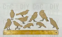 Laser Cut Crow Silhouette Embellishment Set – 10 Pieces (2 Sizes) – Image 5