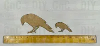 Laser Cut Crow Silhouette Embellishment Set – 10 Pieces (2 Sizes) – Image 3