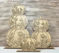 Layered Stacked Floral Pumpkins DIY Kit – Image 2