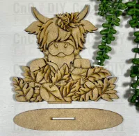 Layered Highland Cow in Fall Leaves DIY Kit – Image 2