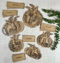 Set of 5-Layered Floral Pumpkins DIY Kit – with Stands – Image 4