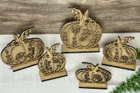 Set of 5-Layered Floral Pumpkins DIY Kit – with Stands – Image 3