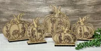 Set of 5-Layered Floral Pumpkins DIY Kit – with Stands – Image 2