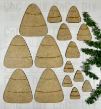 Laser Cut Candy Corn Cutouts – 15-Piece DIY Embellishment Set – Image 1