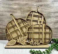 Ralph Lauren Inspired Plaid Pumpkins – Laser Cut DIY Kit – Image 1