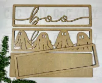Layered BOO Ghost Sign – Laser Cut DIY Kit – Image 3