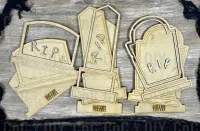 Set of 3 Layered Tombstones – 2 Sizes | Laser Cut DIY Kit – Image 3
