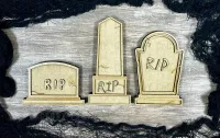 Set of 3 Layered Tombstones – 2 Sizes | Laser Cut DIY Kit – Image 5