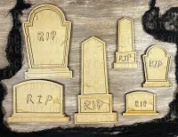 Set of 3 Layered Tombstones – 2 Sizes | Laser Cut DIY Kit – Image 4