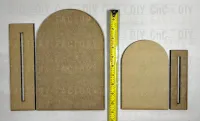 Arched Plaque Set with Stands – 5x7 & 11x7 MDF DIY Blanks – Image 2