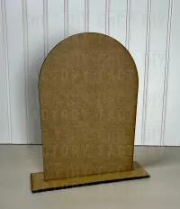 Arched Plaque Set with Stands – 5x7 & 11x7 MDF DIY Blanks – Image 4
