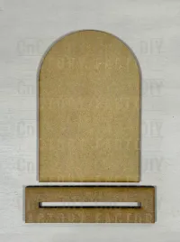 Arched Plaque Set with Stands – 5x7 & 11x7 MDF DIY Blanks – Image 7