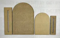 Arched Plaque Set with Stands – 5x7 & 11x7 MDF DIY Blanks – Image 3