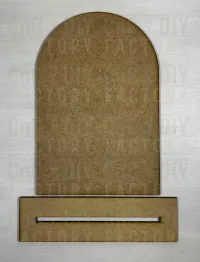 Arched Plaque Set with Stands – 5x7 & 11x7 MDF DIY Blanks – Image 6