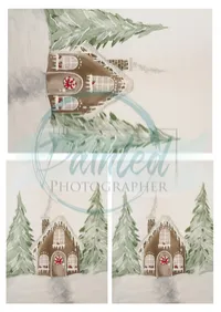 Candy Cane Cottage Multiple Rice Paper – Image 1