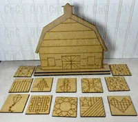 Large Interchangeable Barn Quilt Shelf Sitter – 12 Designs – Image 4