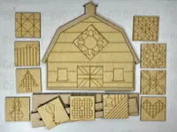 Large Interchangeable Barn Quilt Shelf Sitter – 12 Designs – Image 2