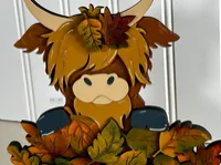 Layered Highland Cow in Fall Leaves DIY Kit – Image 6