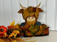 Layered Highland Cow in Fall Leaves DIY Kit – Image 5