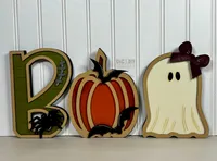 Layered BOO Shelf Sitter Laser Cut DIY Kit – Image 1