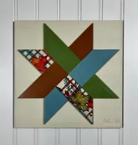 Woven Star Barn Quilt Block – 10" x 10" DIY Kit Laser Cut Layered  – Image 7