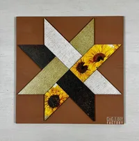 Woven Star Barn Quilt Block – 6" x 6" DIY Kit Laser Cut Layered  – Image 8