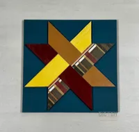 Woven Star Barn Quilt Block – 6" x 6" DIY Kit Laser Cut Layered  – Image 6