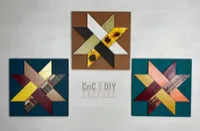Woven Star Barn Quilt Block – 6" x 6" DIY Kit Laser Cut Layered  – Image 1