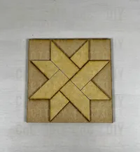 Woven Star Barn Quilt Block – 6" x 6" DIY Kit Laser Cut Layered  – Image 3