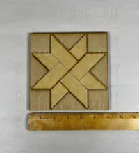 Woven Star Barn Quilt Block – 6" x 6" DIY Kit Laser Cut Layered  – Image 5