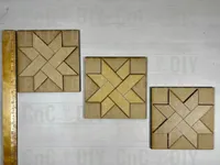 Woven Star Barn Quilt Block – 6" x 6" DIY Kit Laser Cut Layered  – Image 4