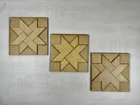 Woven Star Barn Quilt Block – 6" x 6" DIY Kit Laser Cut Layered  – Image 2