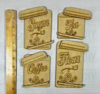 Retro Canister Magnet Set – 4-Piece DIY Set Laser Cut Layered  – Image 3